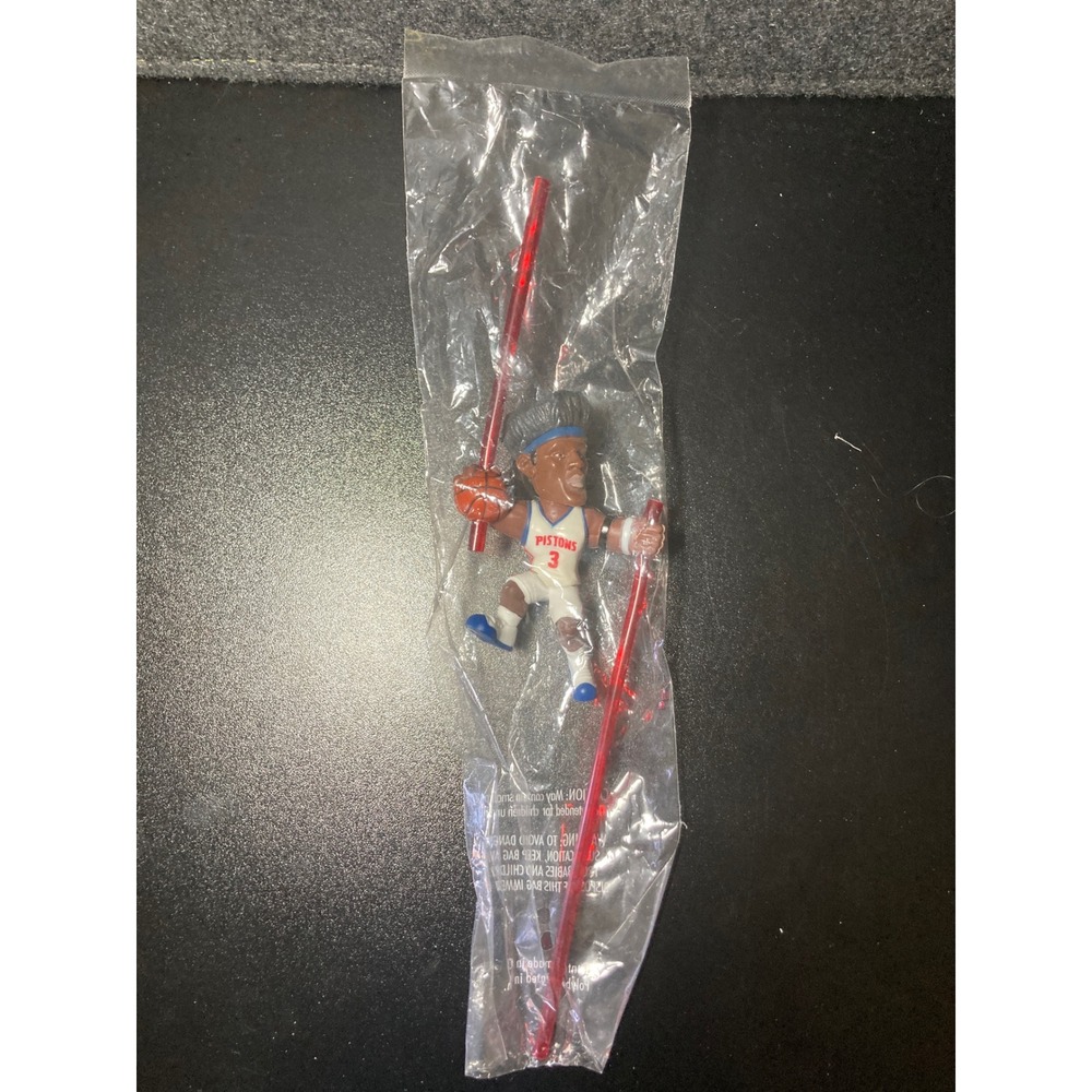 Ben Wallace #3 Detroit Pistons Stadium Give Away Straw still in bag Vintage rare
